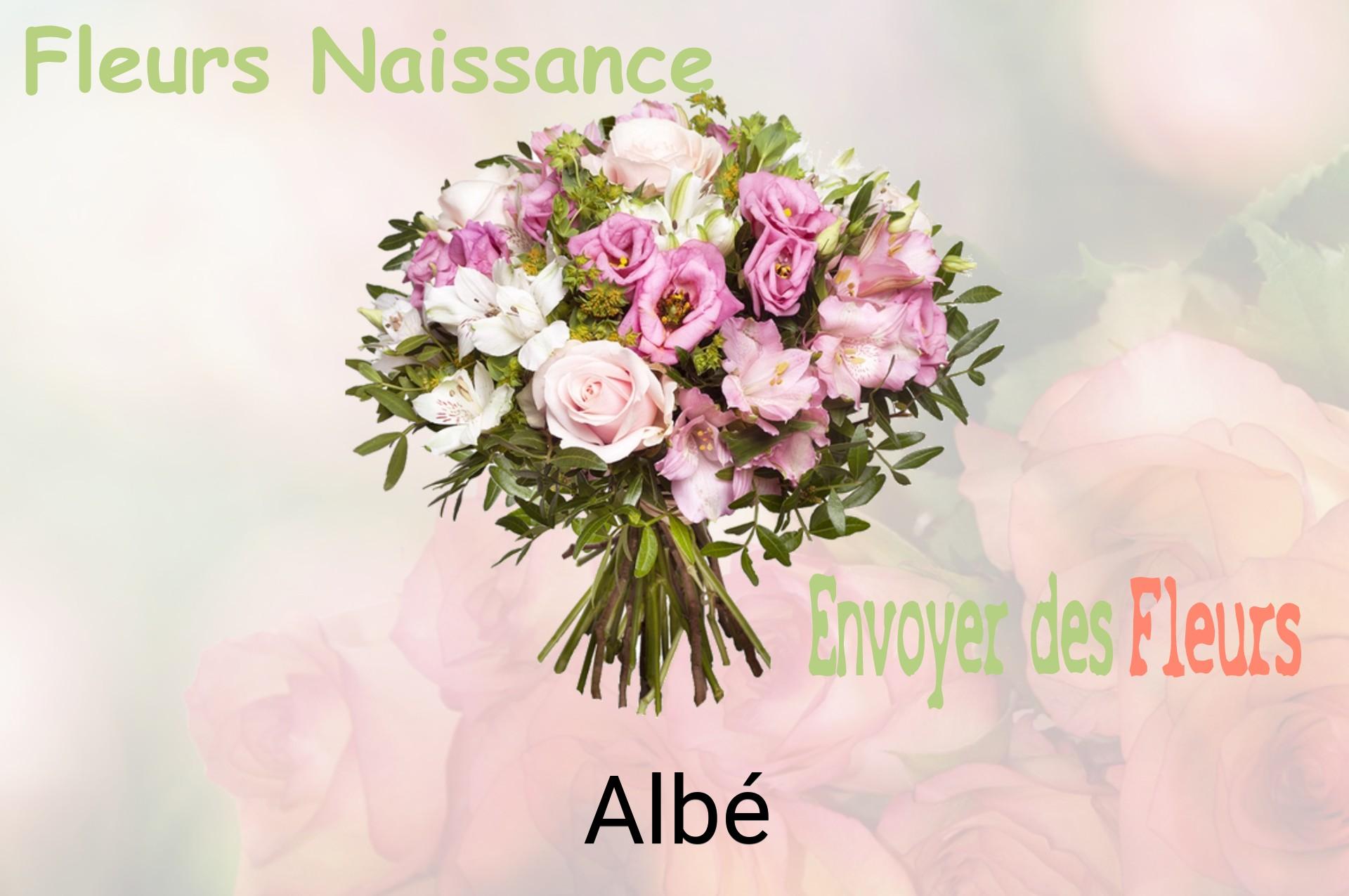 Bouquet de fleurs de naissance livré à Albé